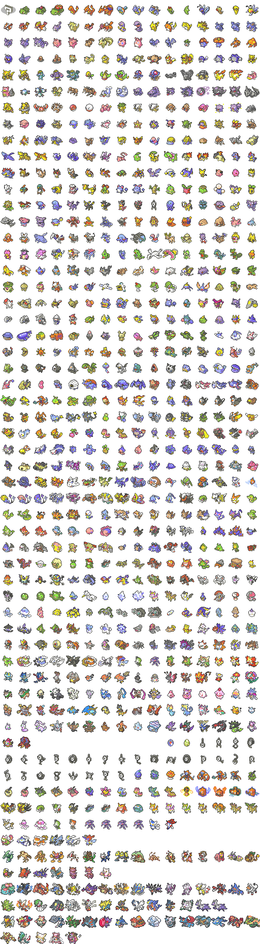 The Spriters Resource - Full Sheet View - Pokémon Sun / Moon - Alola Dex  Previews (1st Generation, Shiny)