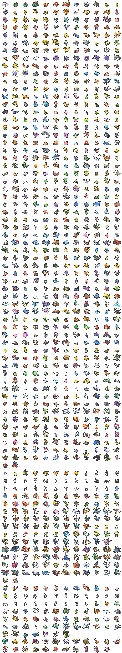 The Spriters Resource - Full Sheet View - Pokémon Sun / Moon - Alola Dex  Previews (4th Generation, Normal)