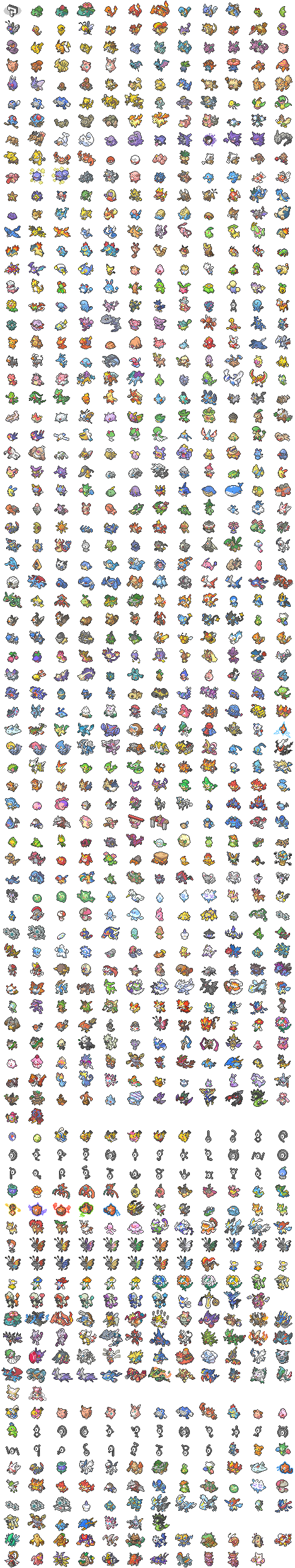 pokemon gen 6 gba sprite sheet